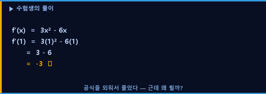 수능 미분 풀이 단계