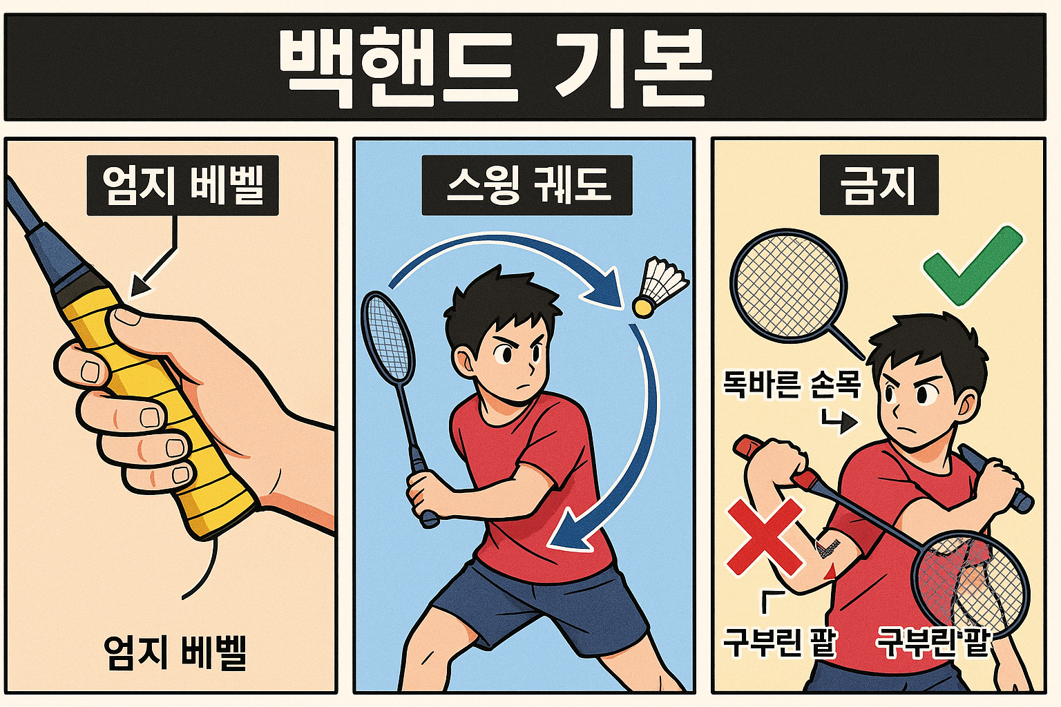 배드민턴 backhand basics