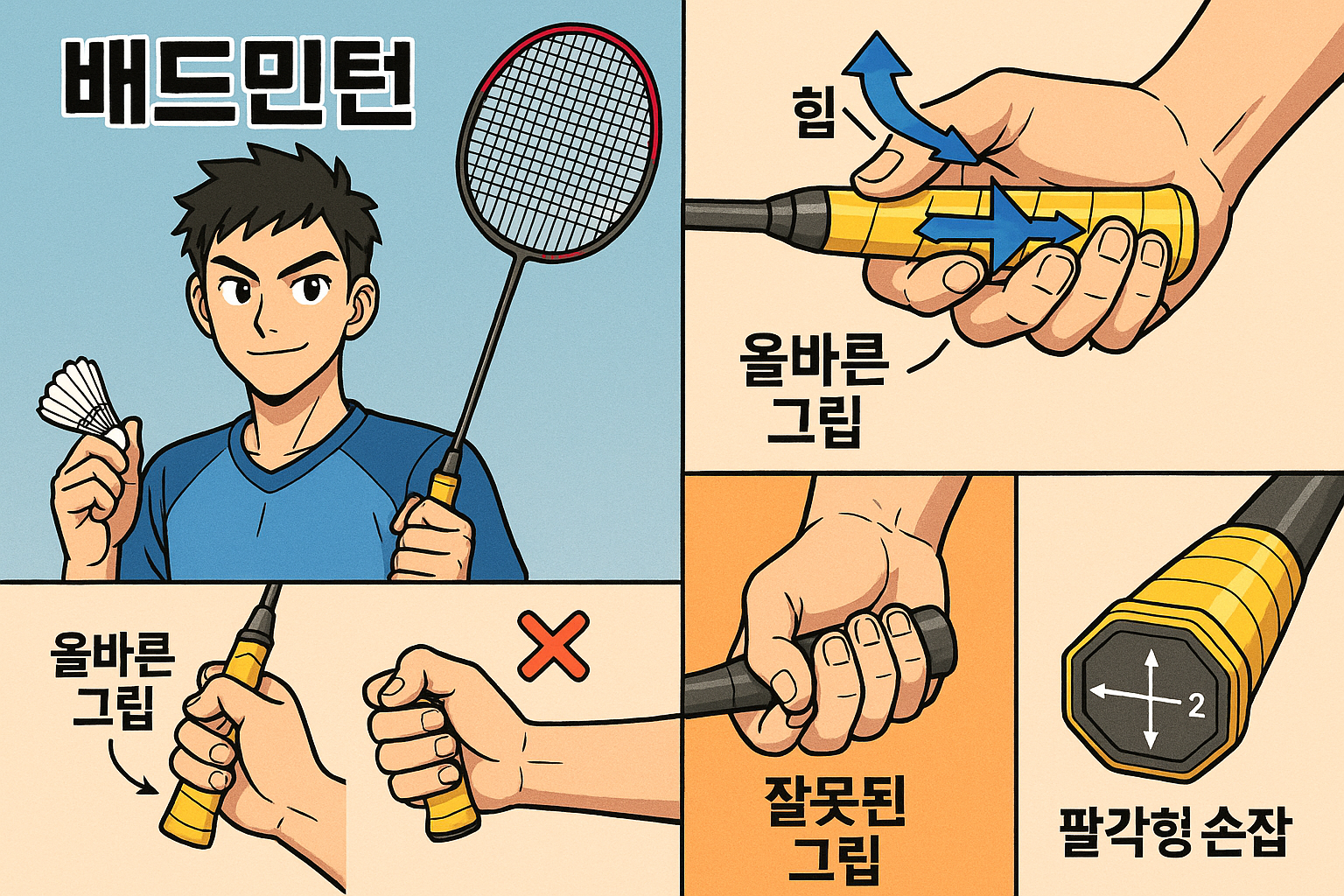 배드민턴 grip intro