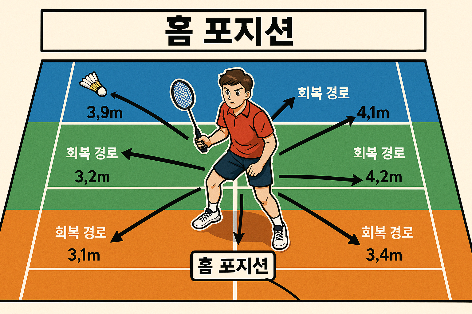 배드민턴 home position