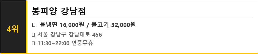 강남역 맛집 식당정보카드