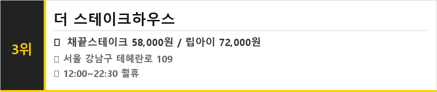 강남역 맛집 식당정보카드