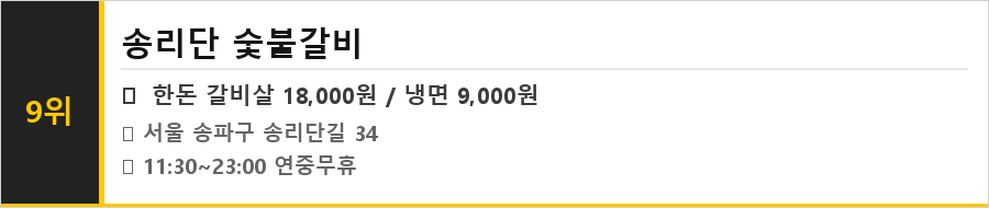 석촌호수 맛집 식당정보카드