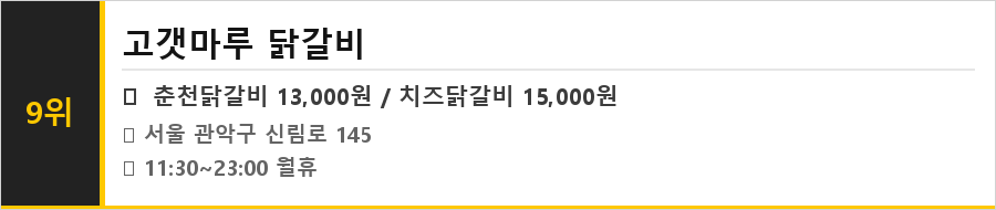 신림동 맛집 식당정보카드
