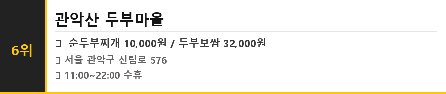 신림동 맛집 식당정보카드