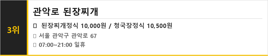 봉천동 맛집 식당정보카드