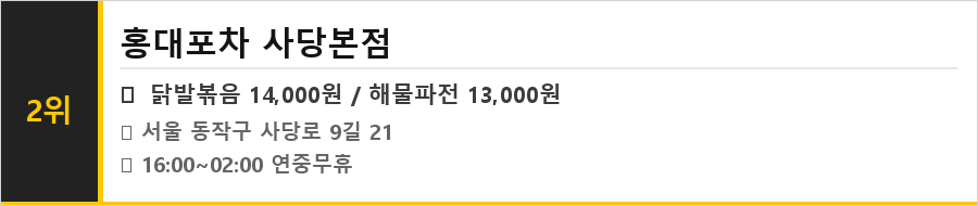 사당역 맛집 식당정보카드