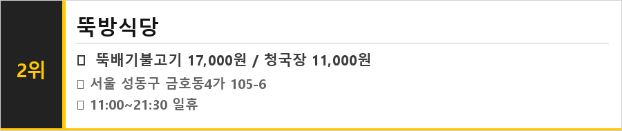 금호동 맛집 식당정보카드