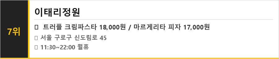 신도림 맛집 식당정보카드