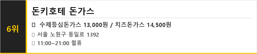 노원역 맛집 식당정보카드