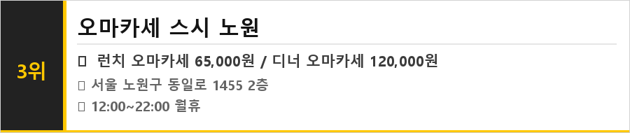 노원역 맛집 식당정보카드