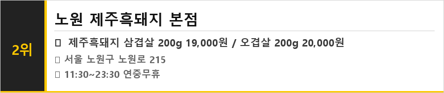 노원역 맛집 식당정보카드