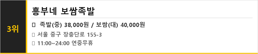 동대문 맛집 식당정보카드