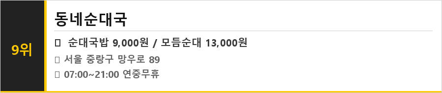 망우동 맛집 식당정보카드