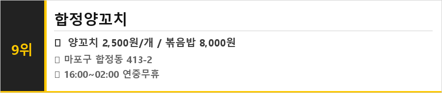 합정역 맛집 식당정보카드