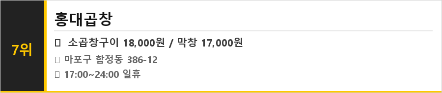 합정역 맛집 식당정보카드