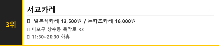 상수동 맛집 식당정보카드