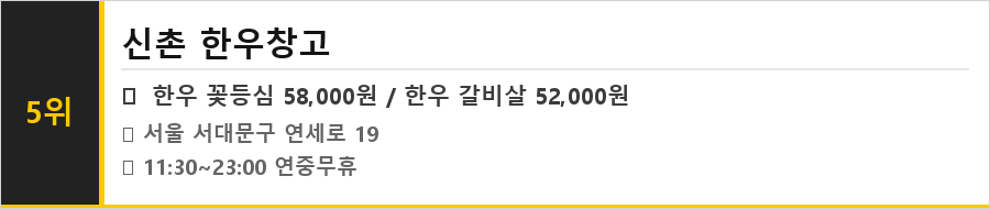 신촌 맛집 식당정보카드