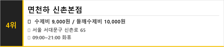 신촌 맛집 식당정보카드