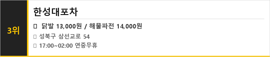 돈암동 맛집 식당정보카드