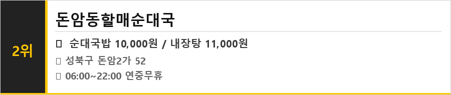 돈암동 맛집 식당정보카드