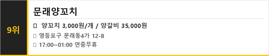 문래동 맛집 식당정보카드