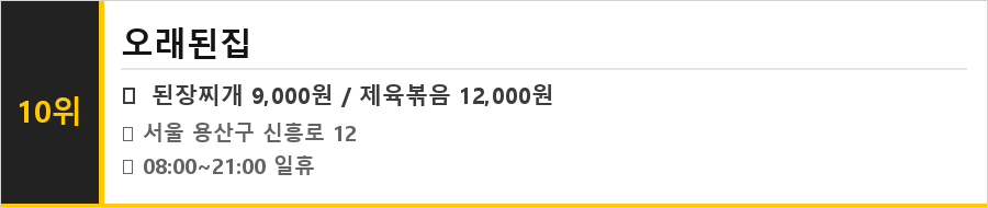 해방촌 맛집 식당정보카드