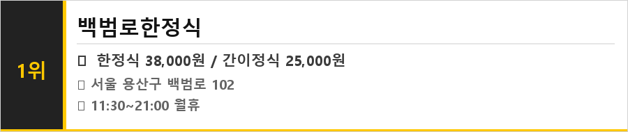 효창공원 맛집 식당정보카드