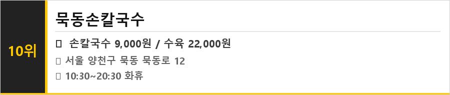 묵동 맛집 식당정보카드