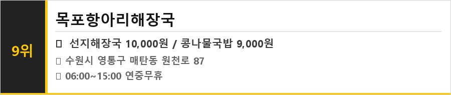 수원 영통 맛집 식당정보카드