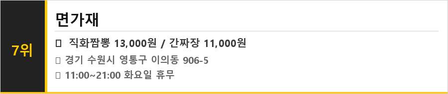 수원 광교 맛집 식당정보카드