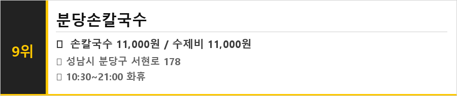 성남 분당 서현 맛집 식당정보카드