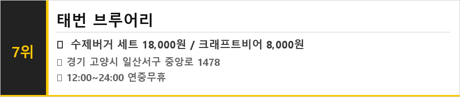 일산 웨스턴돔 맛집 식당정보카드