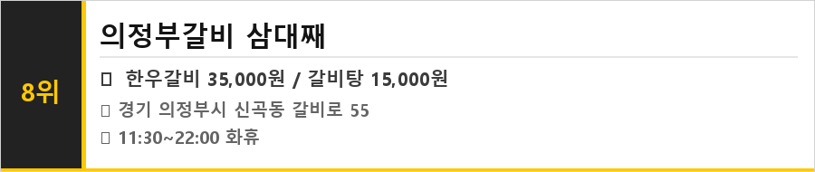 의정부 맛집 식당정보카드