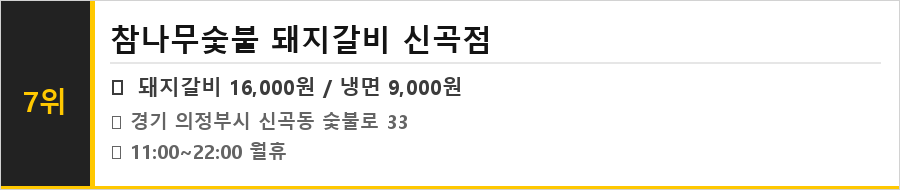 의정부 맛집 식당정보카드