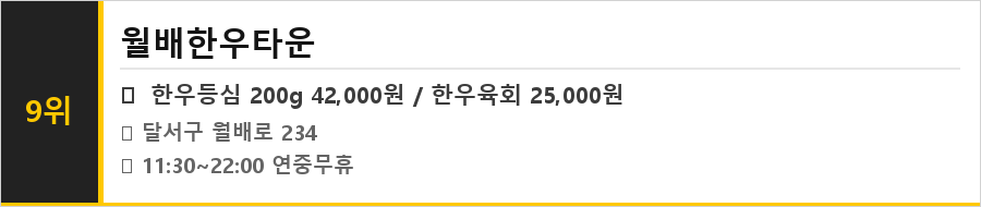 대구 달서구 맛집 식당정보카드