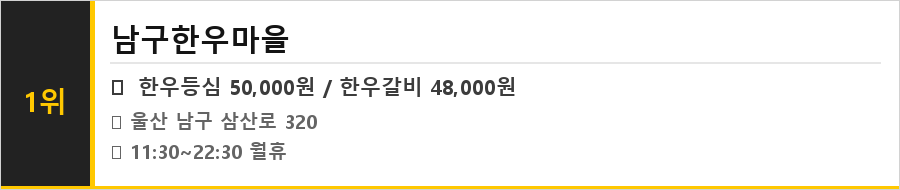 울산 삼산동 맛집 식당정보카드