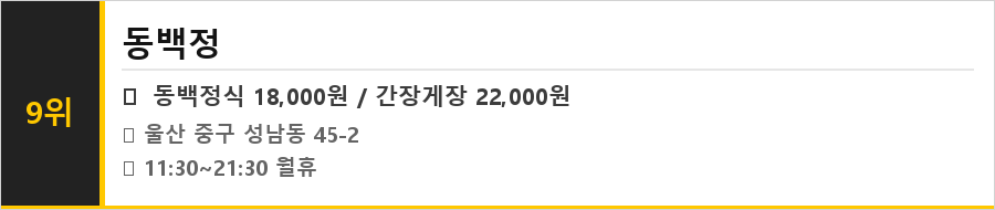 울산 성남동 맛집 식당정보카드