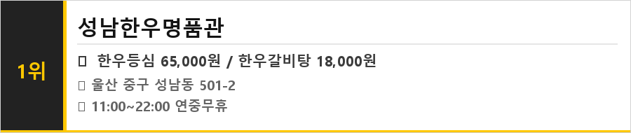 울산 성남동 맛집 식당정보카드