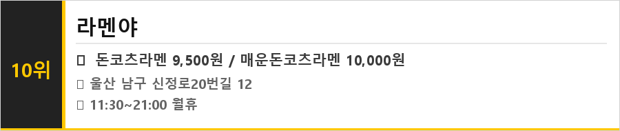 울산 남구 달동 맛집 식당정보카드