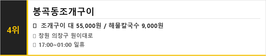 창원 맛집 식당정보카드