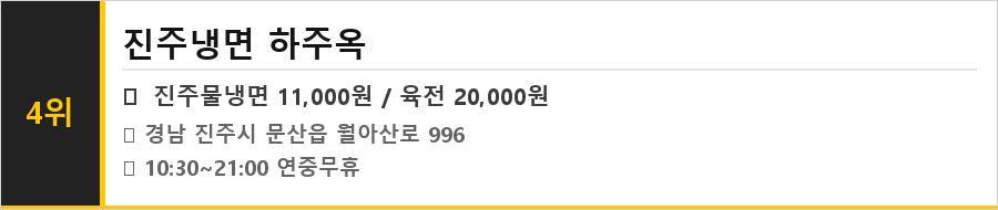 진주 맛집 식당정보카드