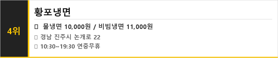 진주 중앙시장 맛집 식당정보카드