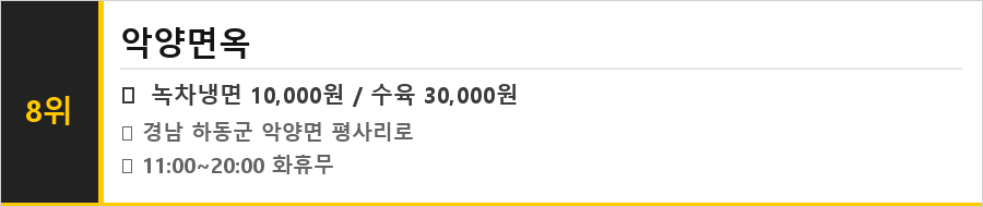 하동 맛집 식당정보카드