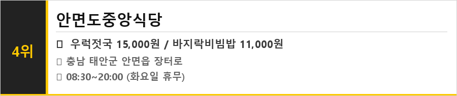 태안 맛집 식당정보카드