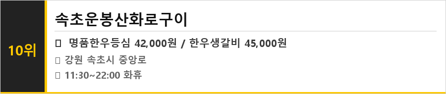 속초 중앙시장 맛집 식당정보카드