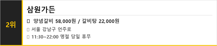 도산공원 맛집 식당정보카드