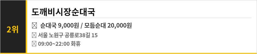 공릉동 맛집 식당정보카드