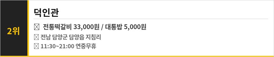 담양 맛집 식당정보카드
