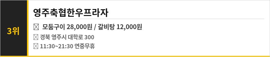 영주 맛집 식당정보카드